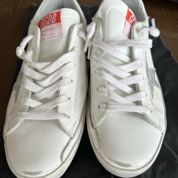Golden Goose White and Red Sneakers - Picture 2 of 13